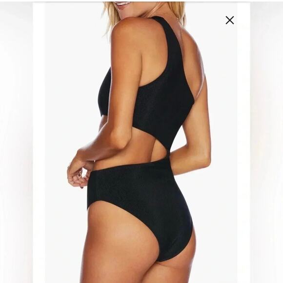 Beach Riot Celine Cutout One-Shoulder Swimsuit - Black - M - Picture 5 of 7